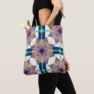 Seamless Islamic Art Colorful Tote Bag