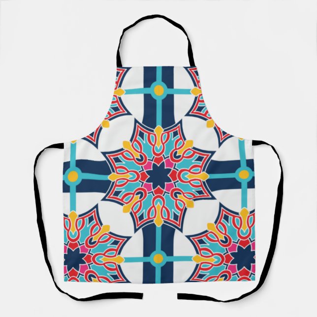 Seamless Islamic Art Colourful      Apron (Front)