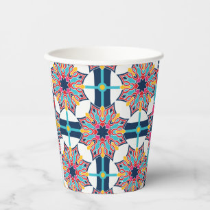 Seamless Islamic Art Colourful Paper Cups
