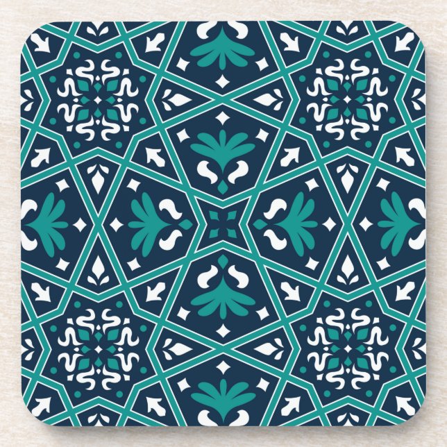 Seamless Islamic Colourful Ceramic       Coaster (Front)