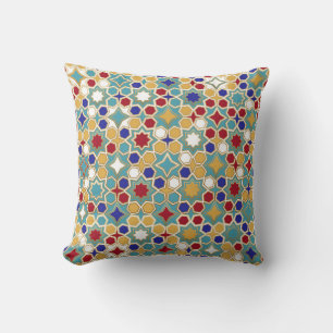 Seamless Islamic patterns in color. Islamic orname Cushion