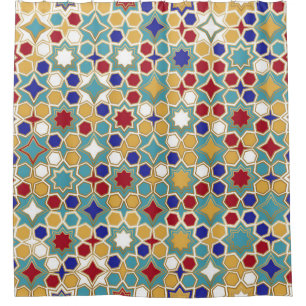 Seamless Islamic patterns in colour. Islamic ornam Shower Curtain