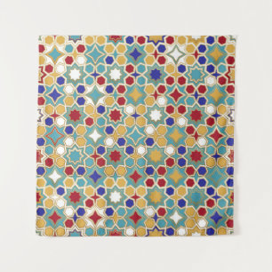 Seamless Islamic patterns in colour. Islamic ornam Tapestry