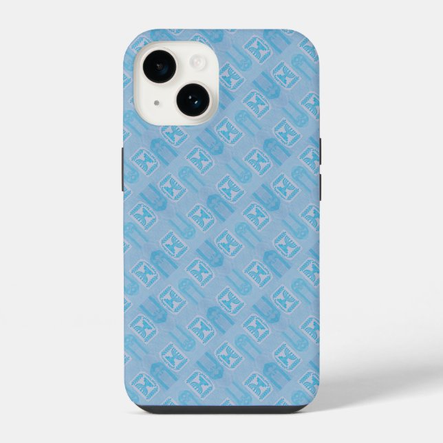 Seamless Israeli passport pattern iPhone Case (Back)