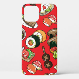 seamless Japanese food pattern iPhone 12 Case
