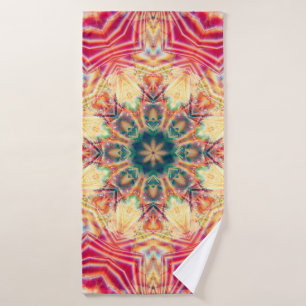 Seamless kaleidoscope colorful texture. Illustrati Bath Towel