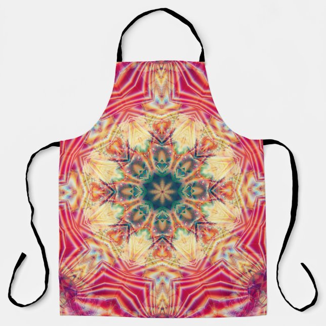 Seamless kaleidoscope colourful texture. Illustrat Apron (Front)