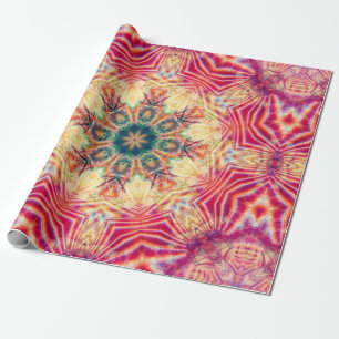 Seamless kaleidoscope colourful texture. Illustrat Wrapping Paper