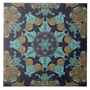 Seamless kaleidoscope mosaic ornamental african ea tile