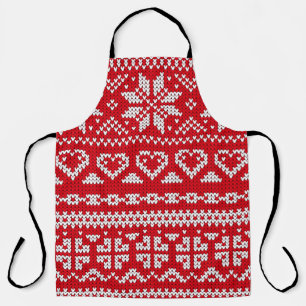 Seamless knitting pattern Norway festive sweater d Apron