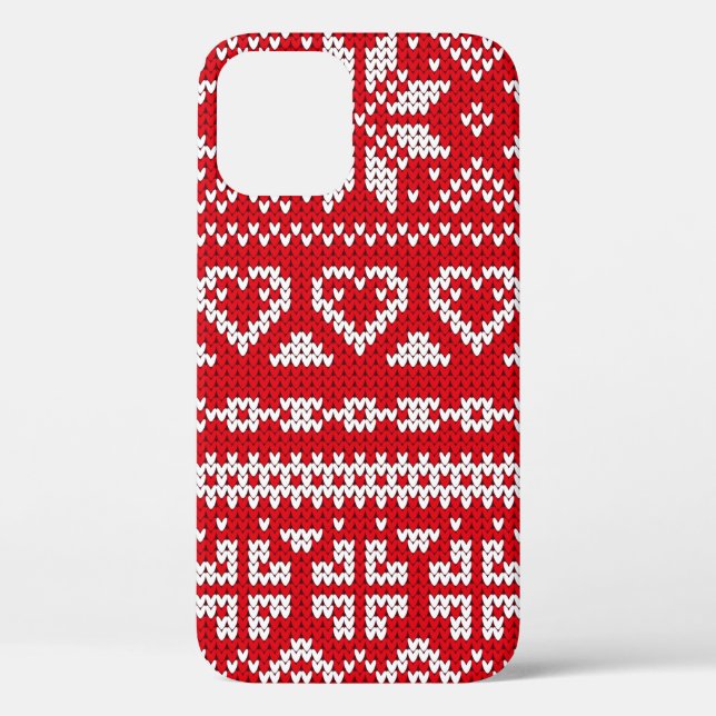 Seamless knitting pattern Norway festive sweater d Case-Mate iPhone Case (Back)