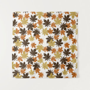 seamless leaf pattern with grunge effect tapestry