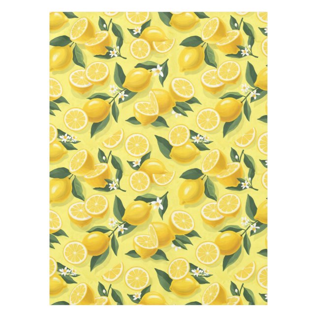 Seamless lemon Pattern design Tablecloth (Front)
