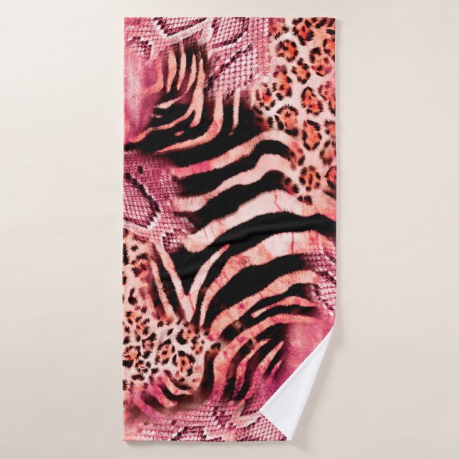Seamless leopard pattern, abstract zebra. leopard, bath towel (Bath Towel)