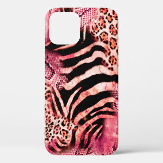 Seamless leopard pattern, abstract zebra. leopard, iPhone 12 case