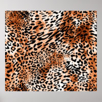 Seamless leopard pattern, african animal print