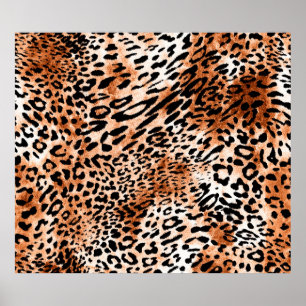 Seamless leopard pattern, african animal print
