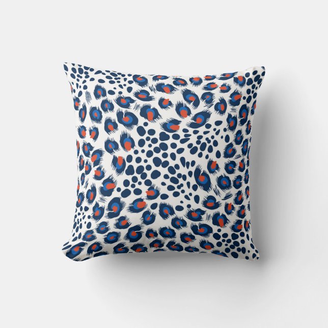 Seamless leopard skin pattern. Vintage.  Cushion (Front)