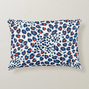 Seamless leopard skin pattern. Vintage. Decorative Cushion