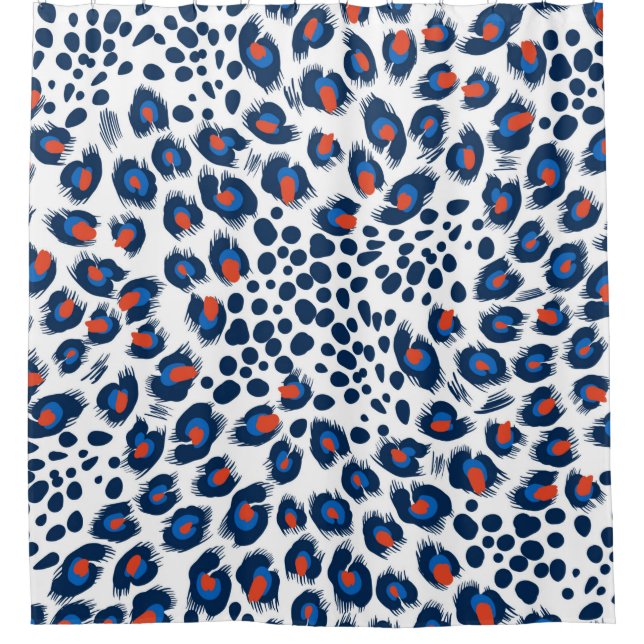 Seamless leopard skin pattern. Vintage.  Shower Curtain (Front)