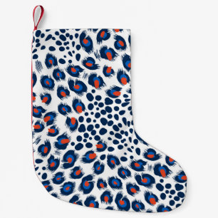 Seamless leopard skin pattern. Vintage.  Small Christmas Stocking