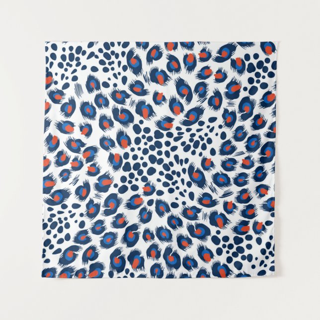 Seamless leopard skin pattern. Vintage.  Tapestry (Front)