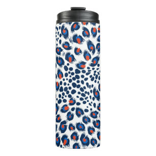 Seamless leopard skin pattern. Vintage.  Thermal Tumbler