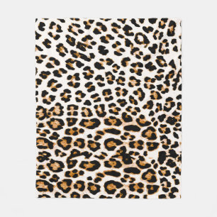 Seamless leopard texture, african animal print fleece blanket