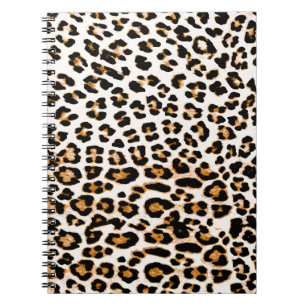 Seamless leopard texture, african animal print notebook