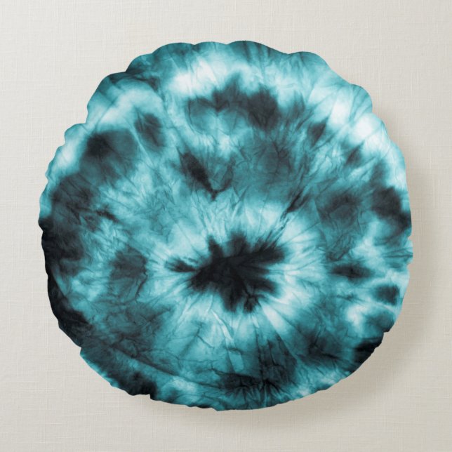 Seamless leopard texture, animal skin round cushion (Front)