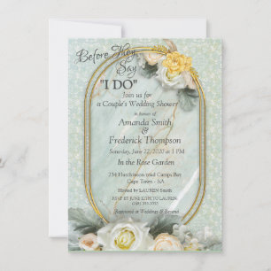 Seamless Light Green, Yellow & White Mandalas  Invitation