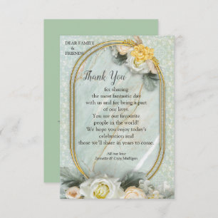 Seamless Light Green, Yellow & White Mandalas  RSVP Card