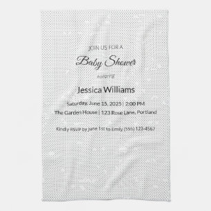 Seamless Light Grey Minimalist Texture  Tea Towel