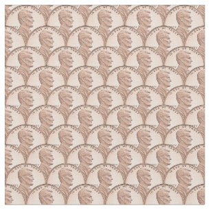 Seamless Lincoln Penny Pattern – Copper Coins Fabric