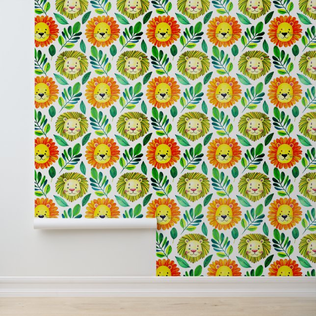 Seamless Lion Portrait Pattern new Wallpaper (Application)
