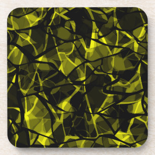 Seamless liquid wavy abstract black green marble g coaster