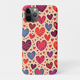 Seamless Love Heart Pattern Art Case-Mate iPhone Case