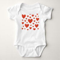 Seamless Love Heart Print for Baby Clothes