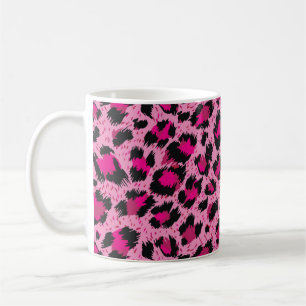 Seamless luxury pink leopard pattern. coffee mug