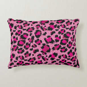 Seamless luxury pink leopard pattern. decorative cushion