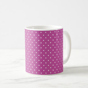 Seamless magenta background polka dot pattern coffee mug