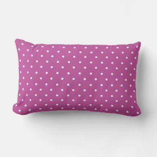 Seamless magenta background polka dot pattern lumbar cushion