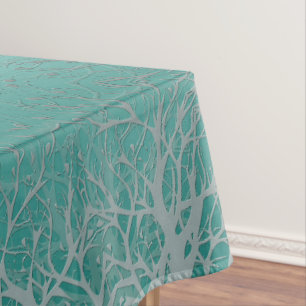 Seamless mandala kaleidoscope tile green pattern o tablecloth