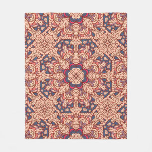 Seamless mandala pattern. Decorative vintage eleme Fleece Blanket