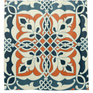 Seamless medallion Vintage multi color pattern Shower Curtain