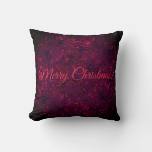 Seamless Merry Christmas glitter sequins sparkle r Cushion