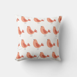 Seamless minimalist vector pattern of funny birds  cushion
