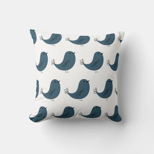 Seamless minimalist vector pattern of funny blue b cushion (Front)