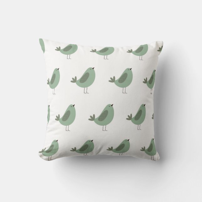Seamless minimalist vector pattern of funny green  cushion (Front)