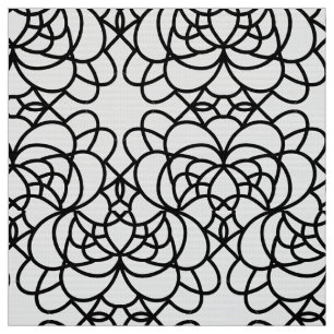 Seamless modern black and white fabric
